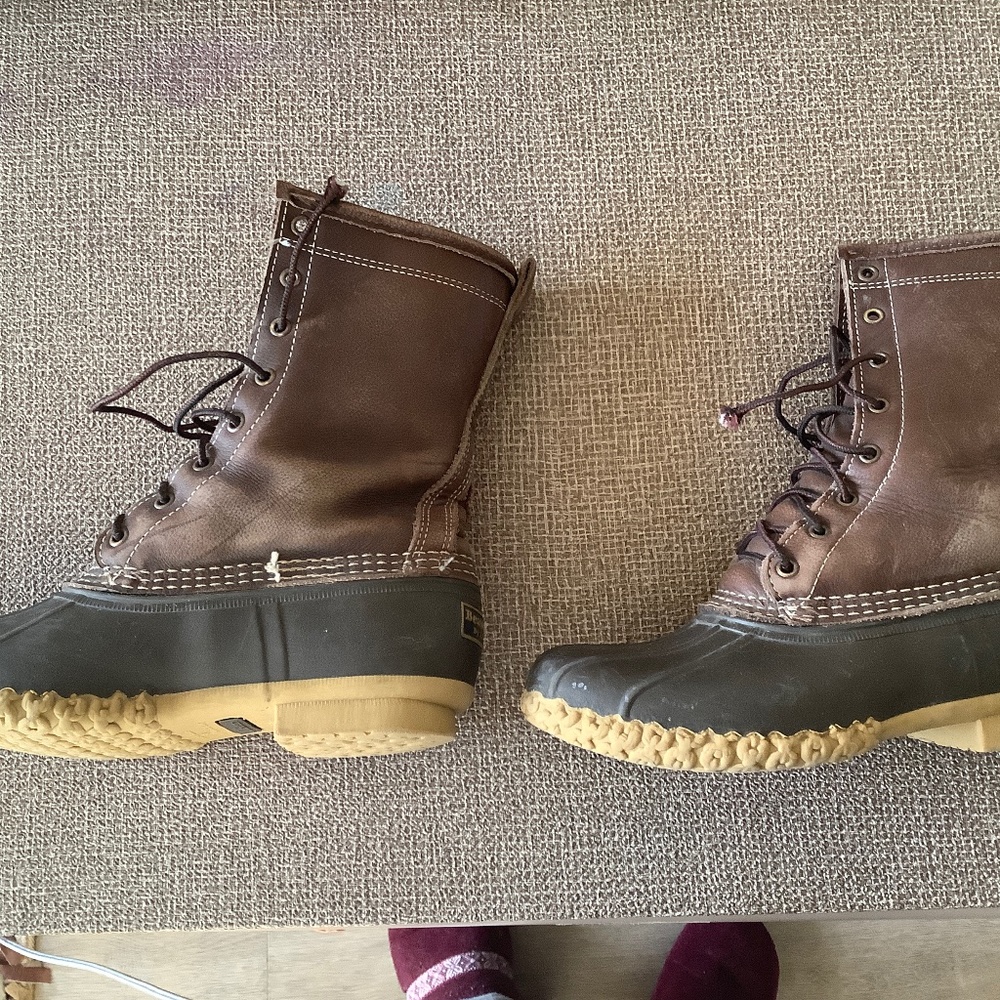 L.L. Bean Fleece Lined Duck Boots Size 9